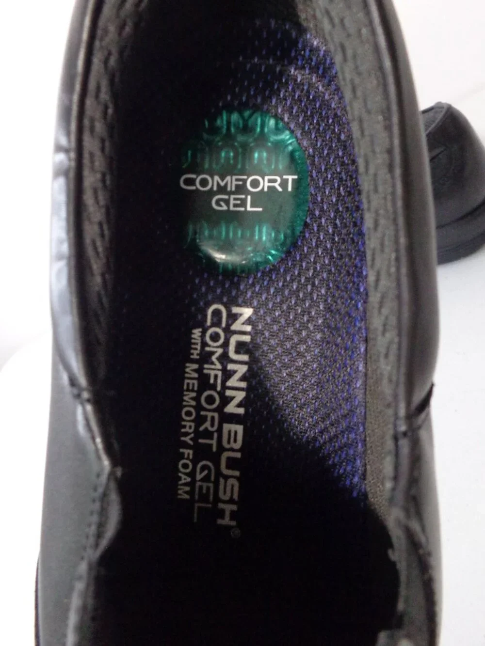 Nunn Bush Myles St Slip Resistant Loafers Black Leather Comfort Gel Men Sz 9.5M